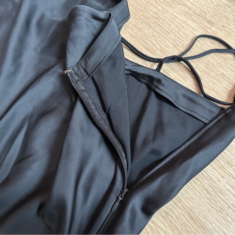 Abercrombie & Fitch Black Slip Midi Dress - Picture 7 of 8